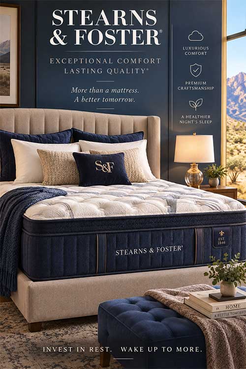Stearns & Foster mattress available at Maupin's Home Furniture in Alamogordo