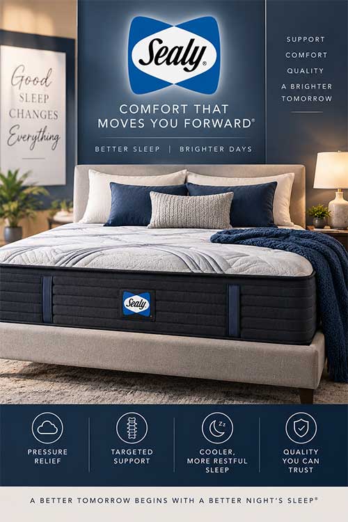 Sealy mattress available at Maupin's Home Furniture in Alamogordo